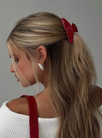 Shop Princess Polly Caterina Hair Clip In Red