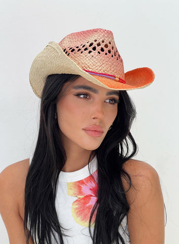 Shop Princess Polly Emmitt Cowboy Hat In Ombre Multi