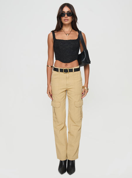 Erilyn Drawstring Pants Beige