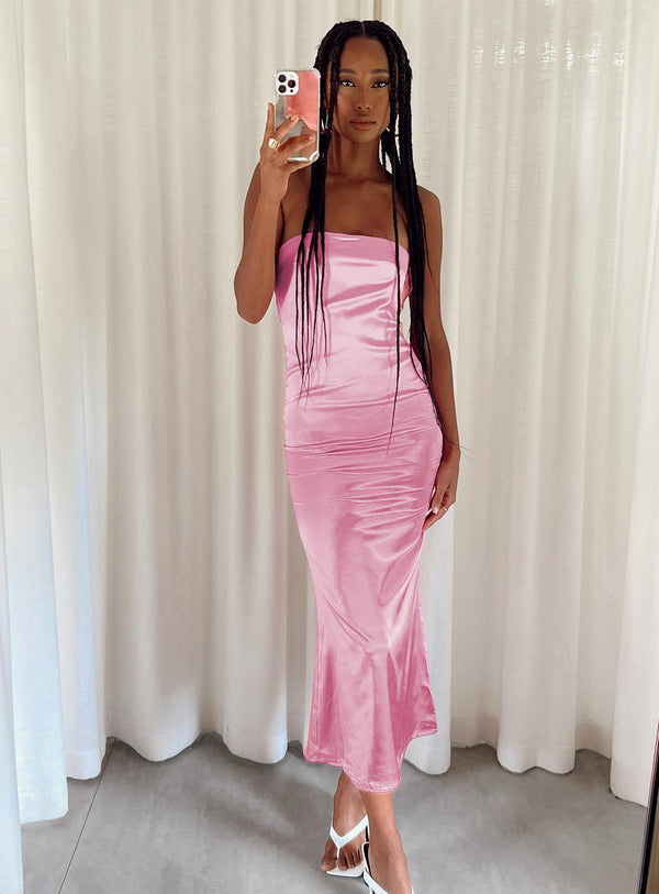 Shaya Strapless Maxi Dress Pink