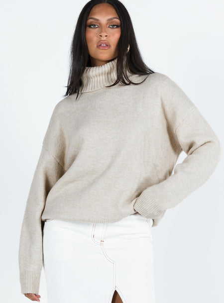 Oswin Turtleneck Sweater White