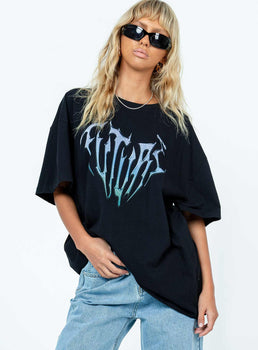 More Than Friends Oversized Top Off White