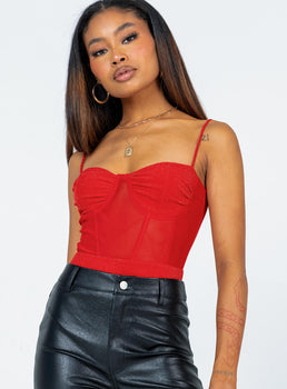 Wine Red Crop Top - Cropped Corset Top - Corduroy Crop Top - Lulus