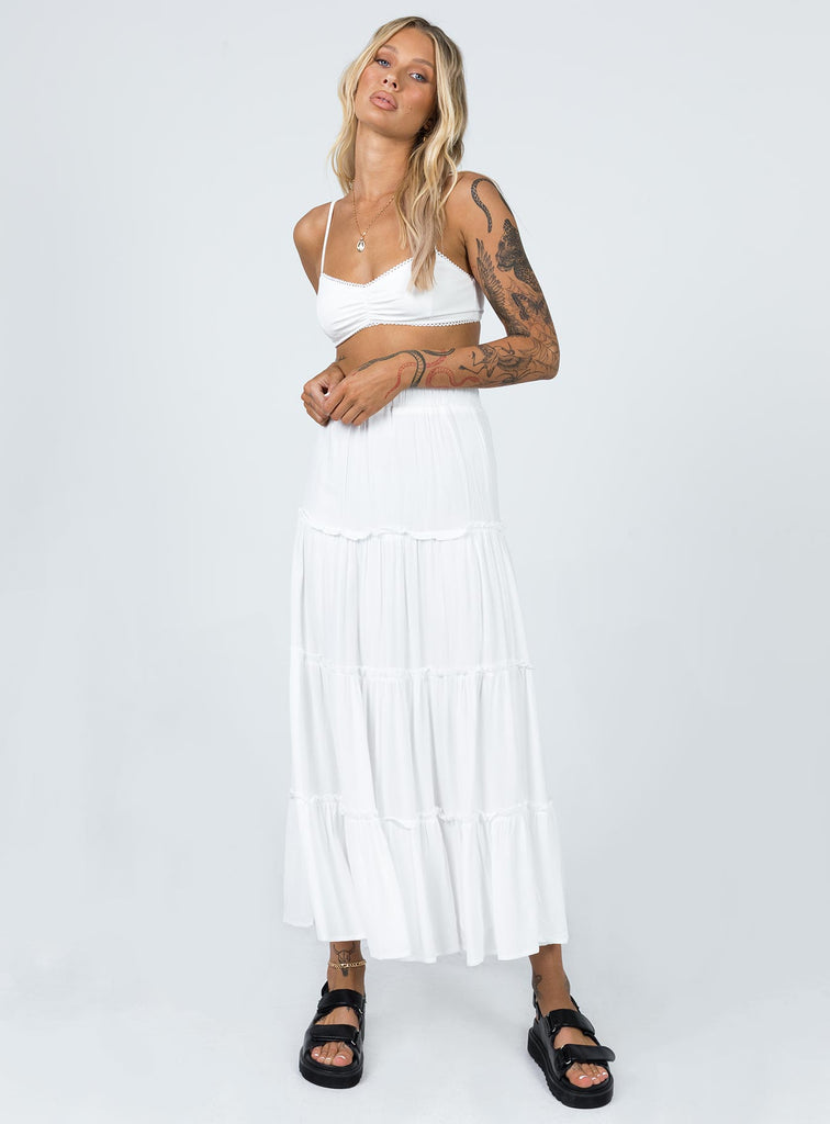 Miriah Maxi Skirt White