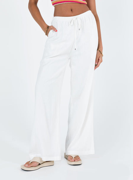 Zenia Linen Blend Pants Black