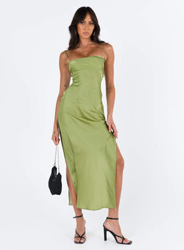 Kodiak Halter Maxi Dress Green