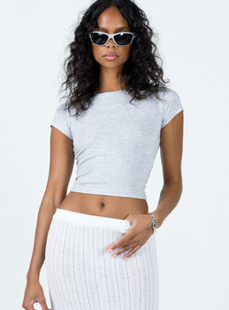 The Classic Cropped Tee Beige