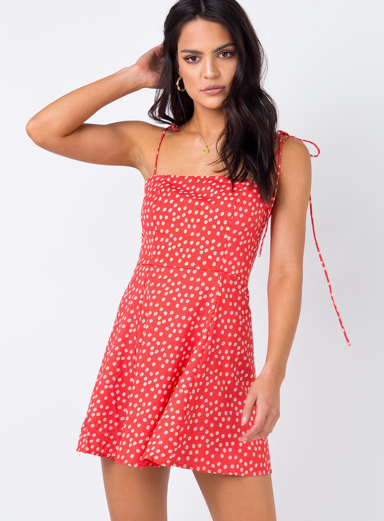 Princess Polly Red Floral Dress on Sale ...