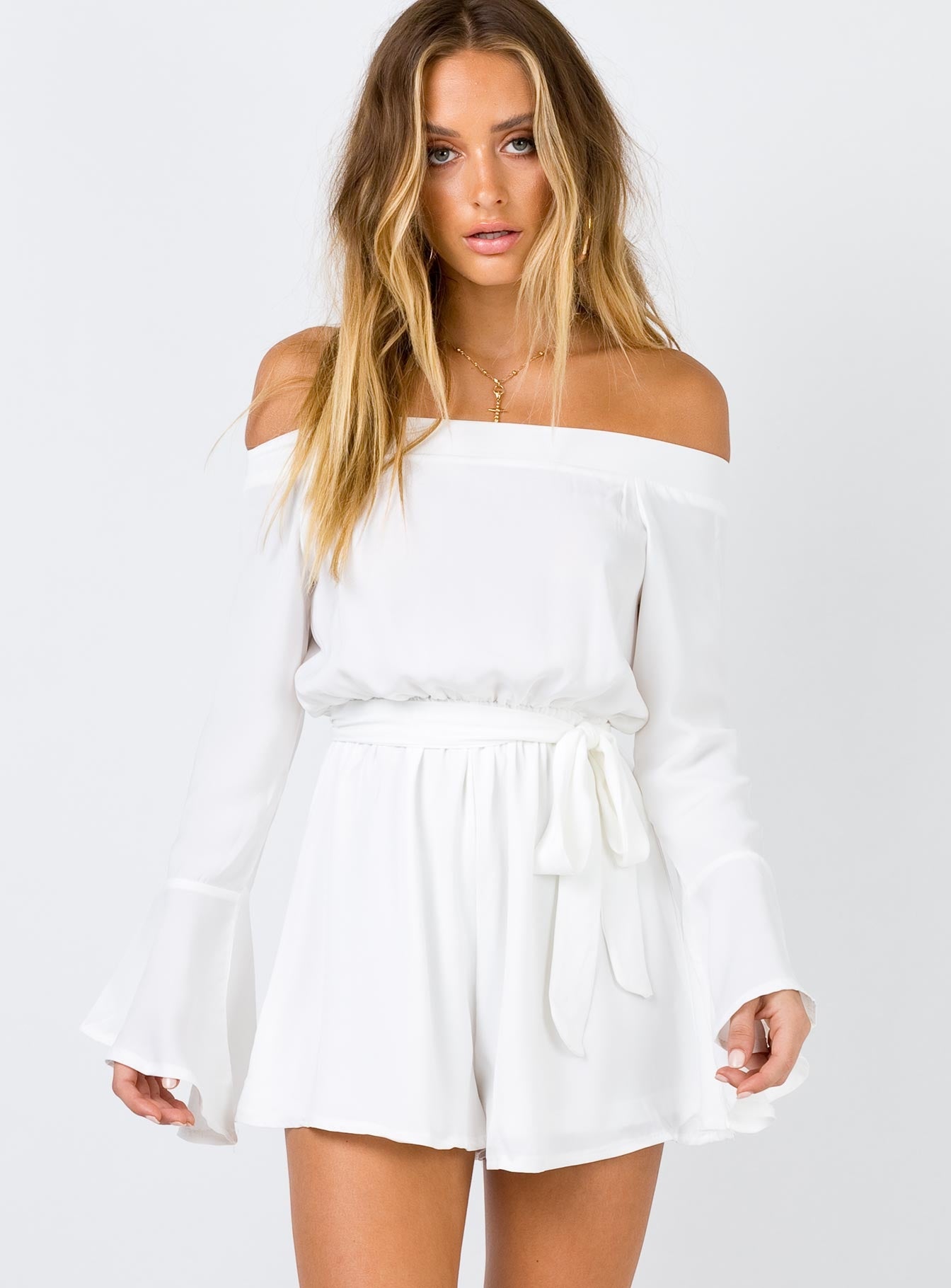 white maxi playsuit