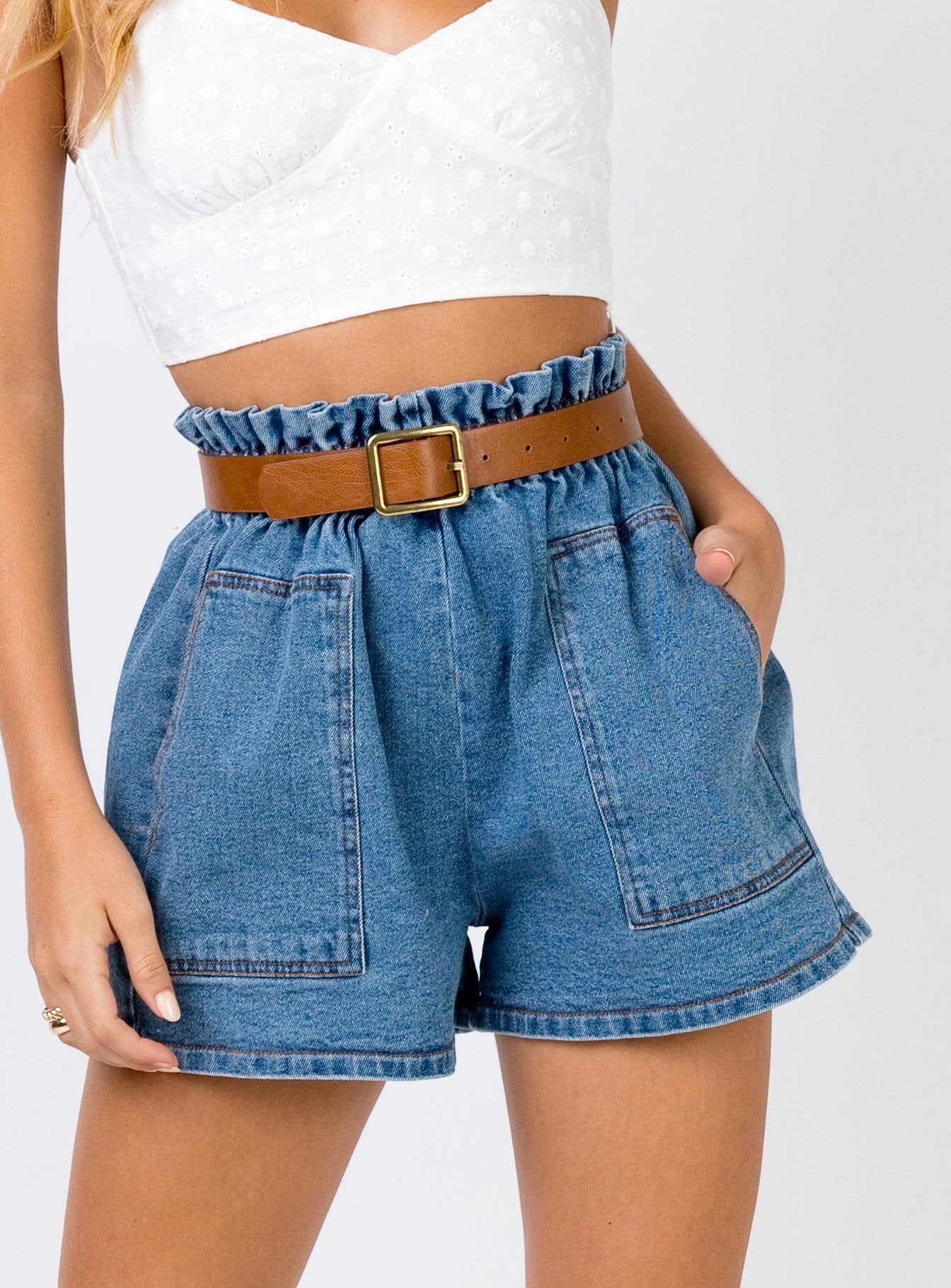 princess polly denim shorts