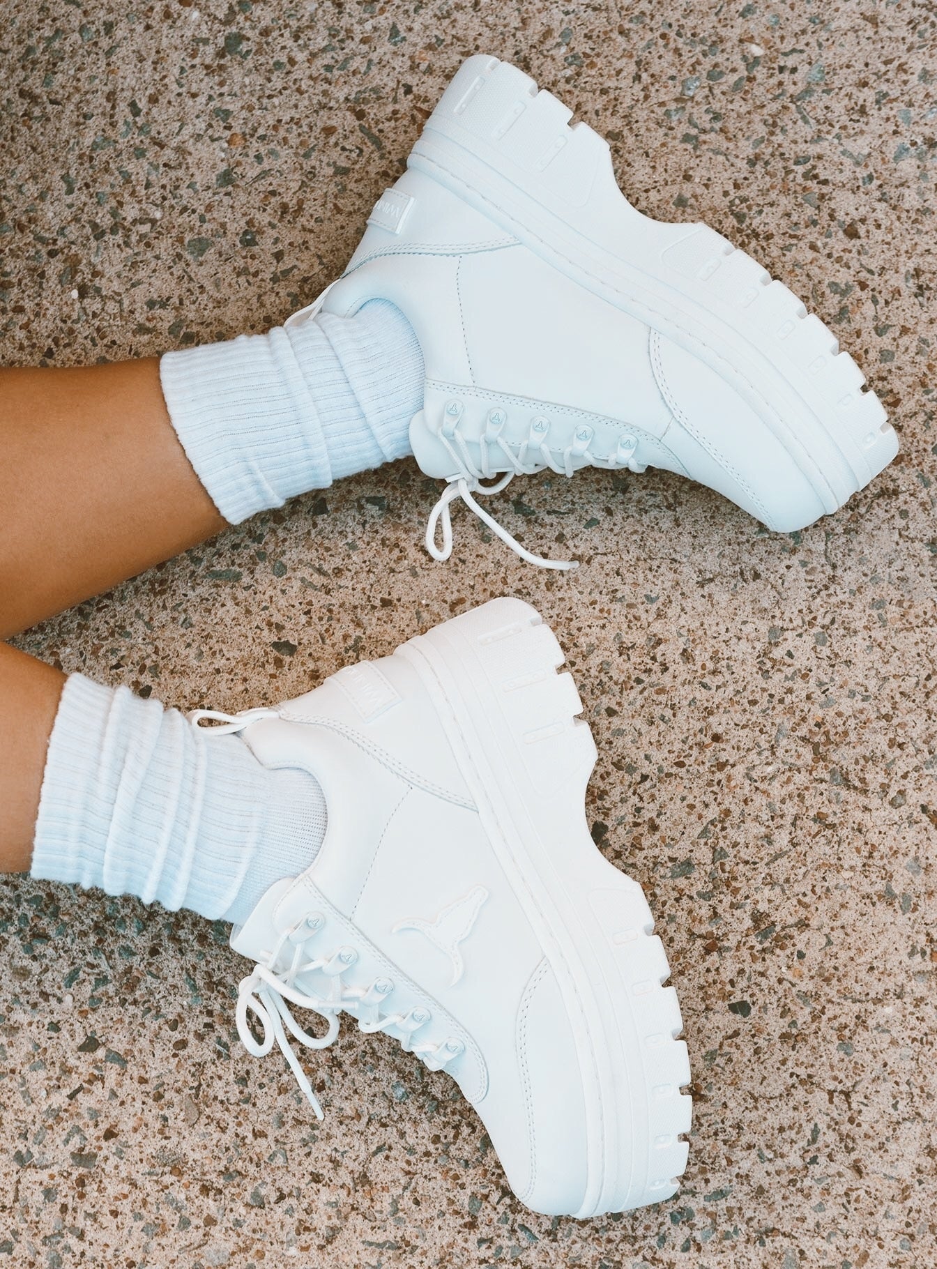 white sneakers