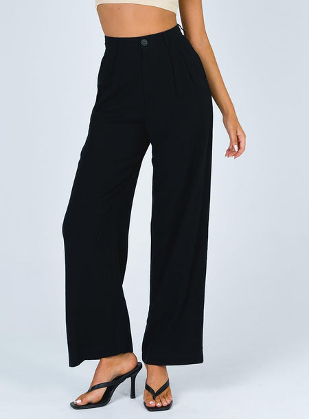 Parklea Linen Blend Pants Black