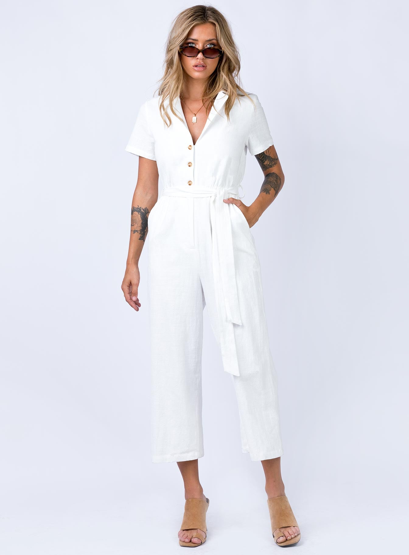 princess polly white jumpsuit