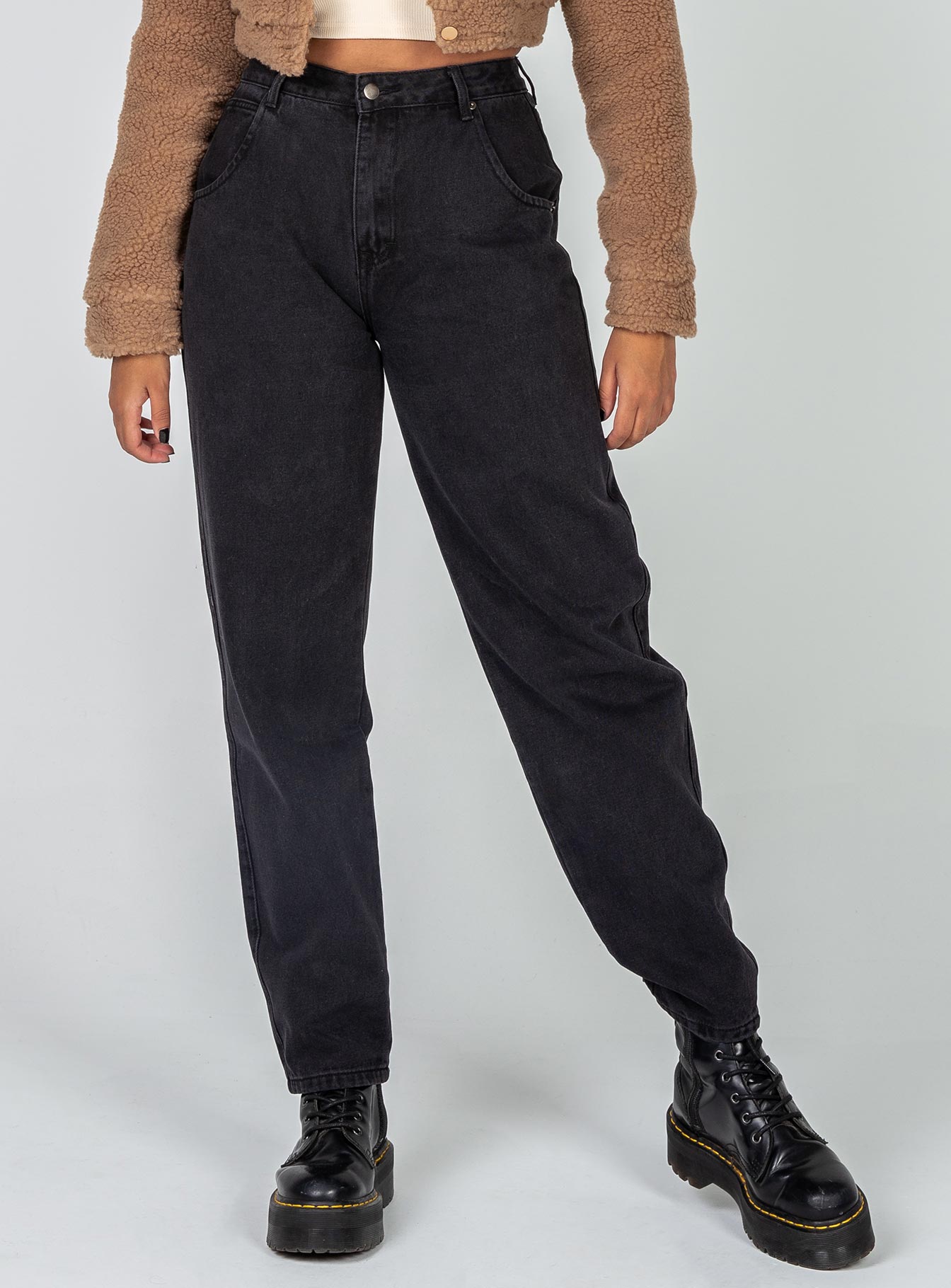 dad jeans black