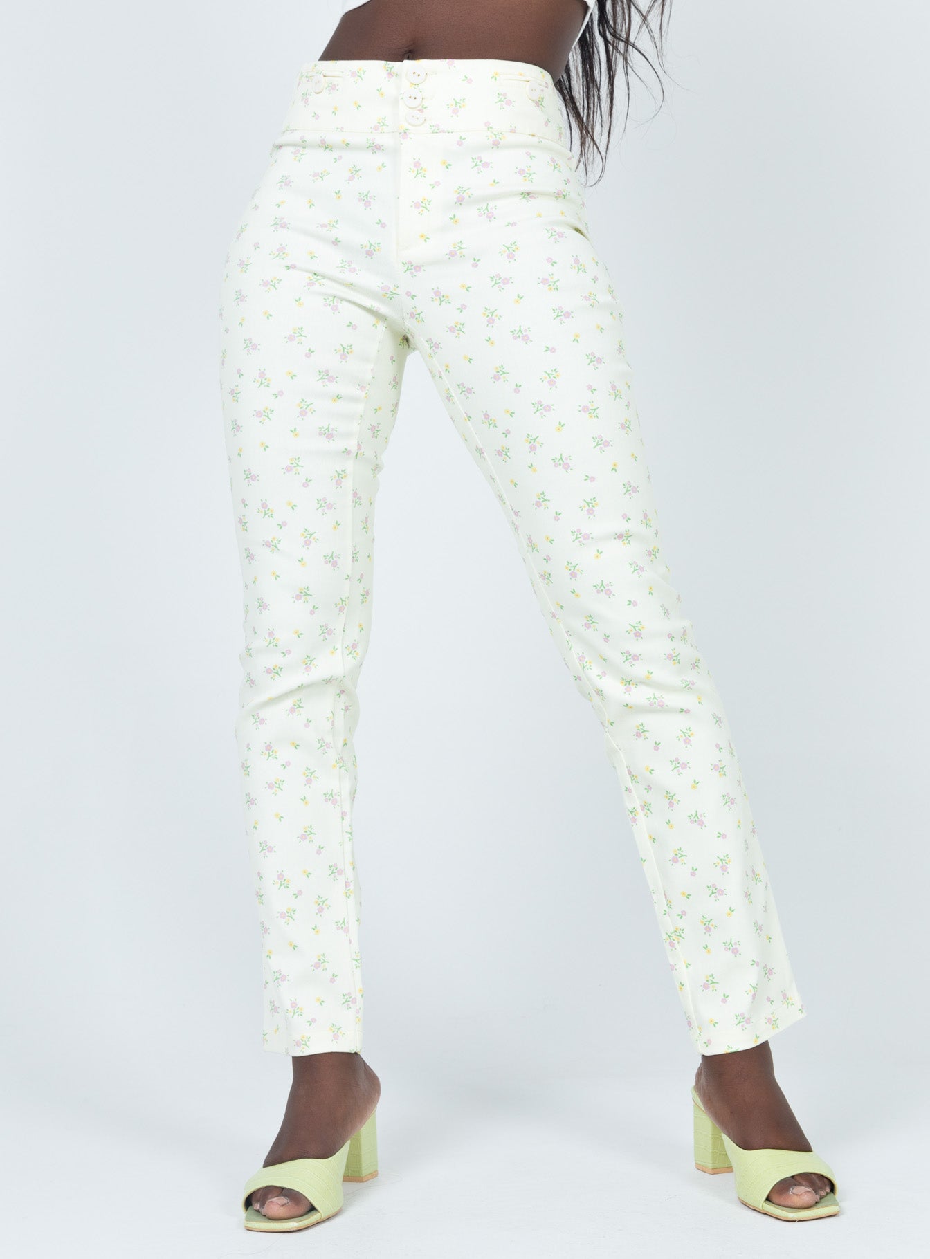 Abbie Pants Cream Floral