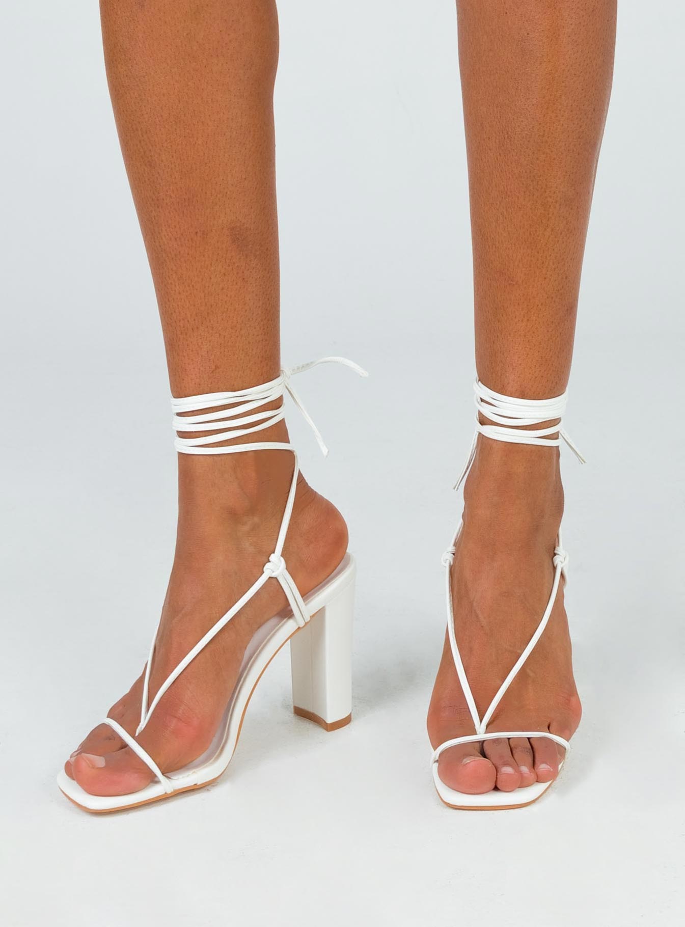 billini white heels