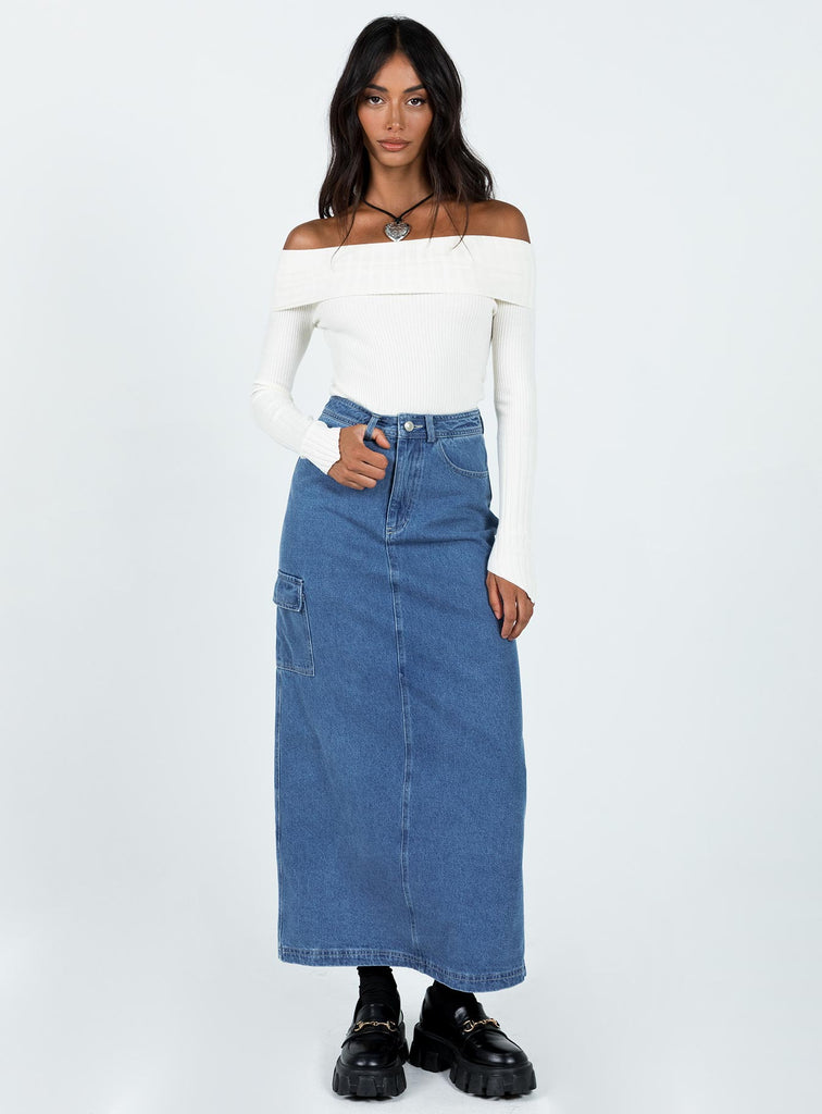 Harben Denim Maxi Skirt