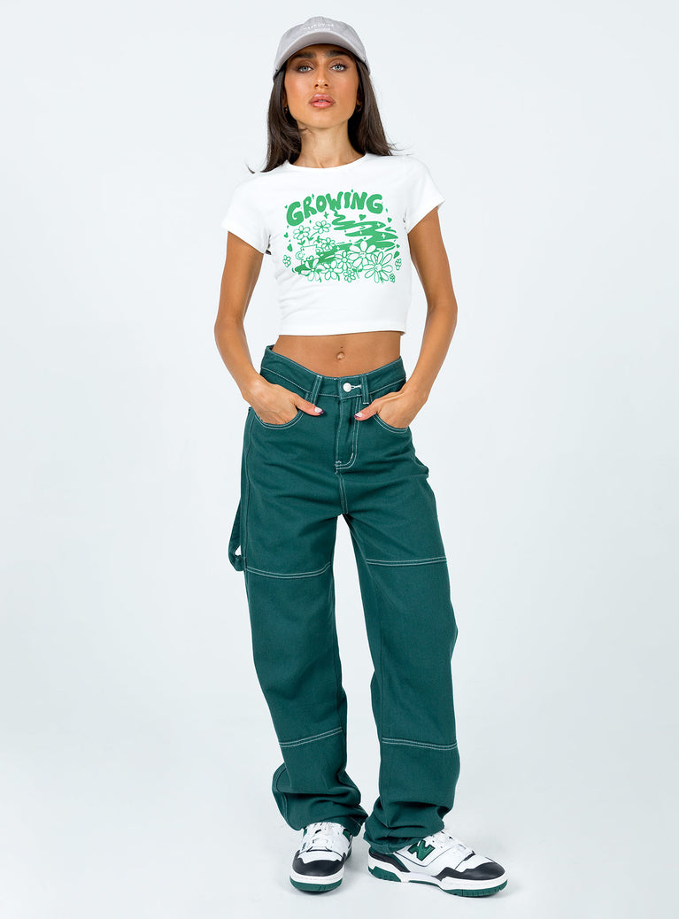 Pants  Relaxed fit  Princess Polly Exclusive 100% cotton  Length of size US 4 / AU 8 waist to hem: 109.5cm / 43.1"   Contrast stitching  Zip & button fastening  Classic five pocket design  Belt looped waist  Straight leg 