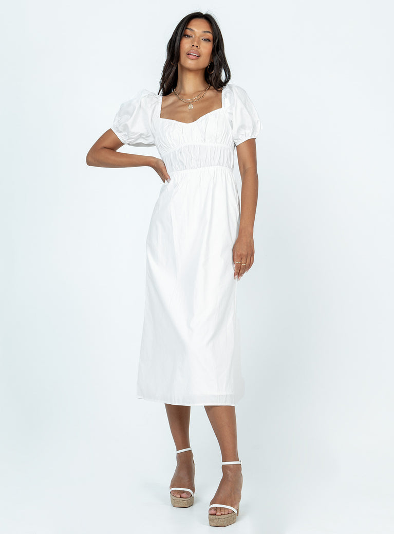 Avianna Midi Dress White