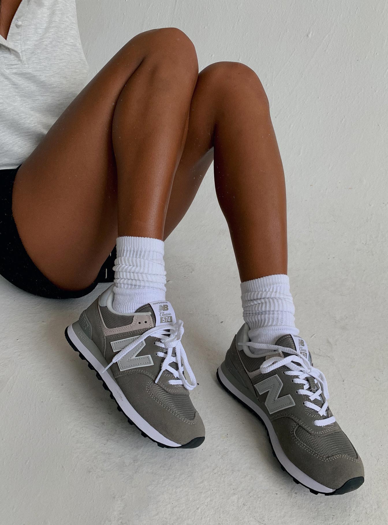 new balance 574 reflective grey