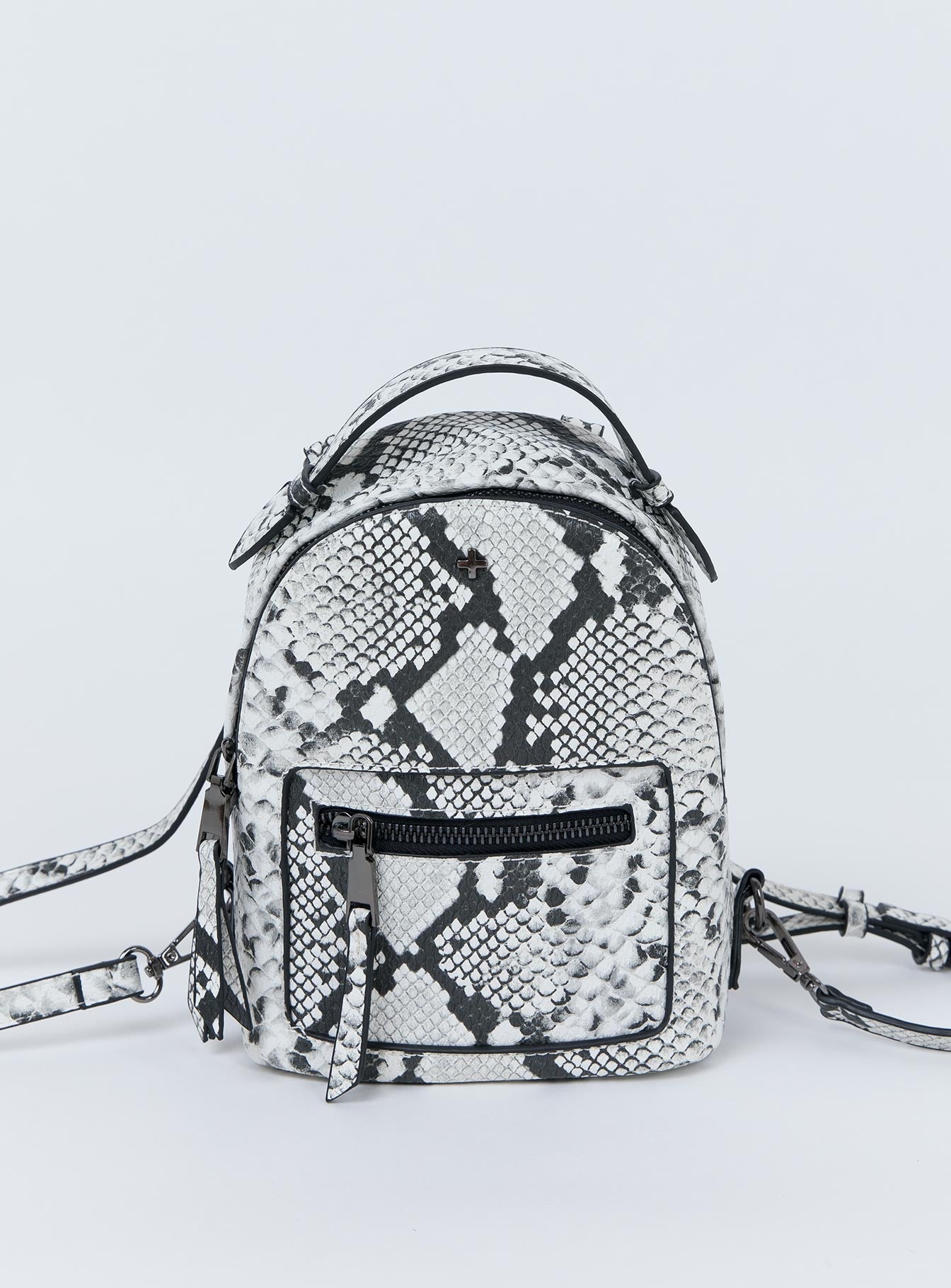 snake print mini backpack