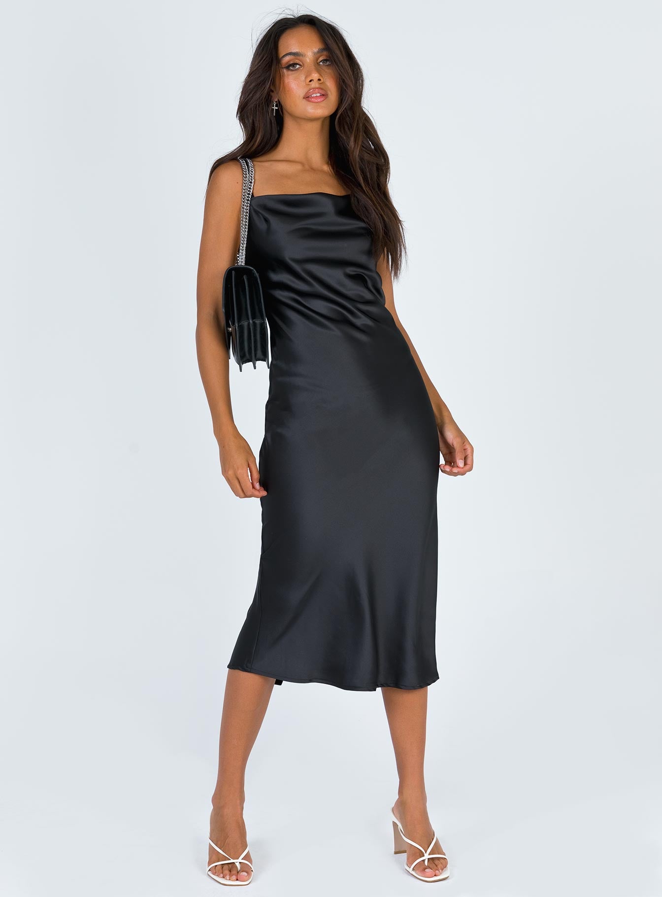 black formal dress midi