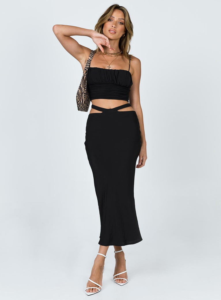 Brooke Midi Skirt Black