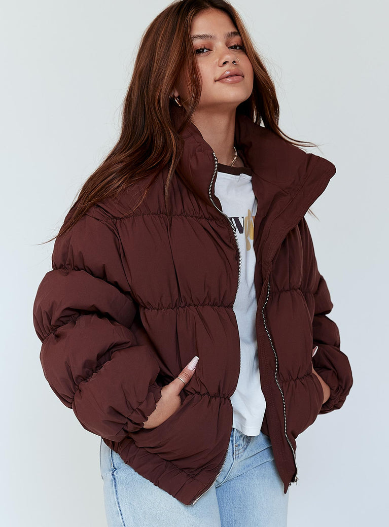 Mimie Puffer Jacket Brown