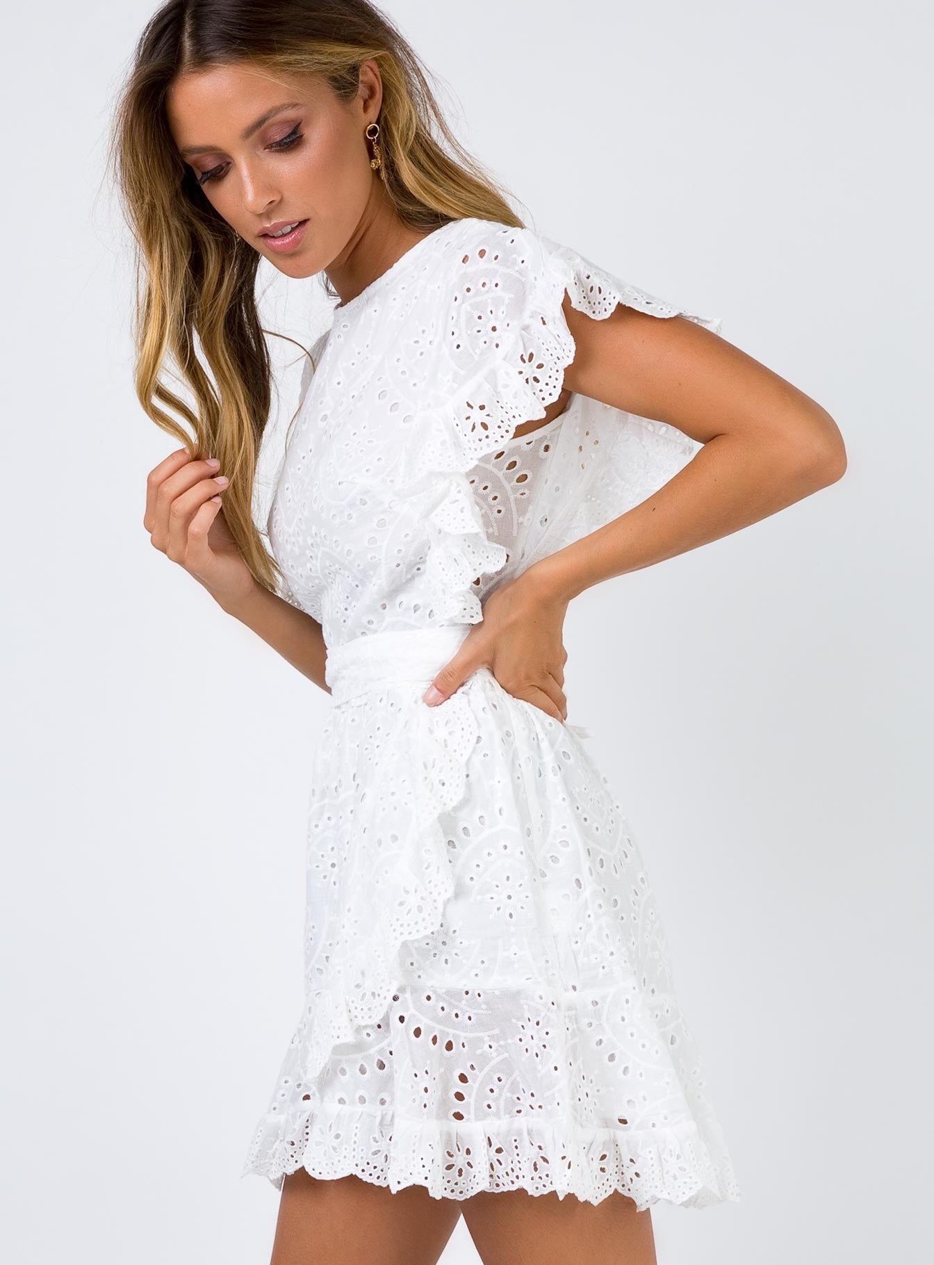 princess polly white lace dress