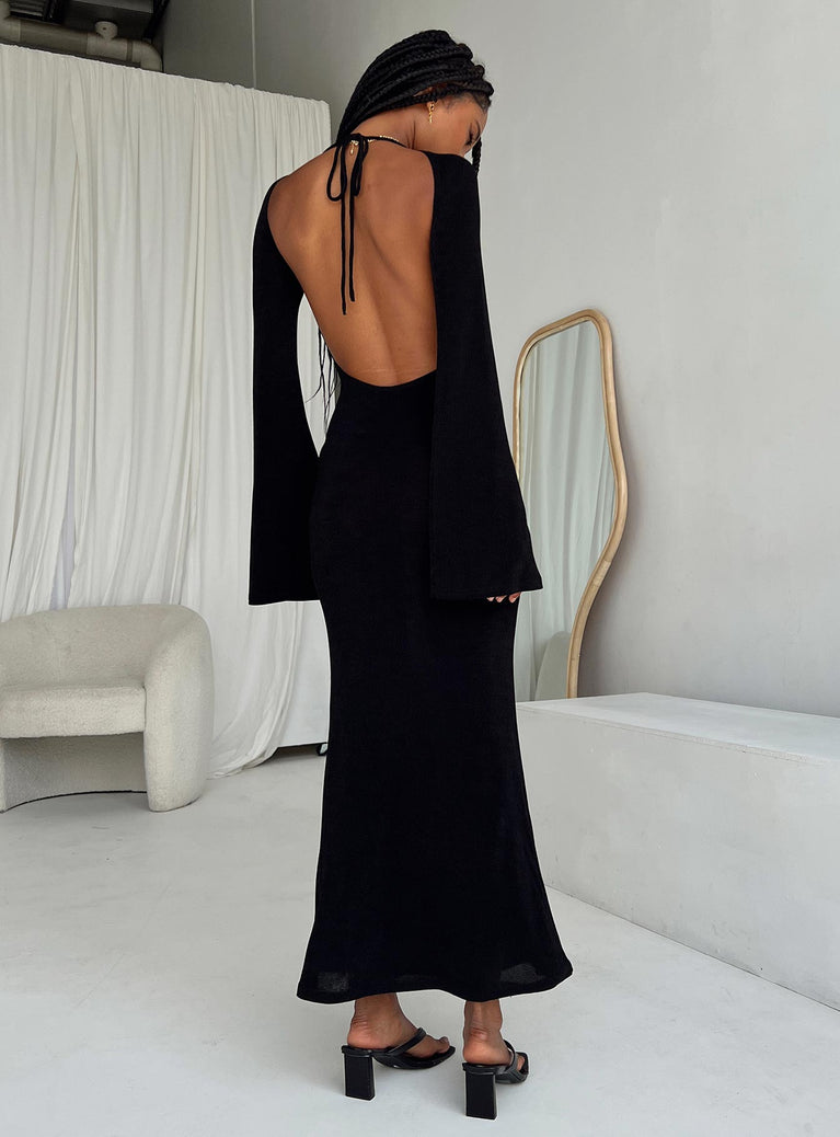Amersham Long Sleeve Maxi Dress Black