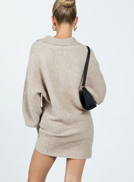 Abeni Grey Sweater Mini Dress – FINESSE