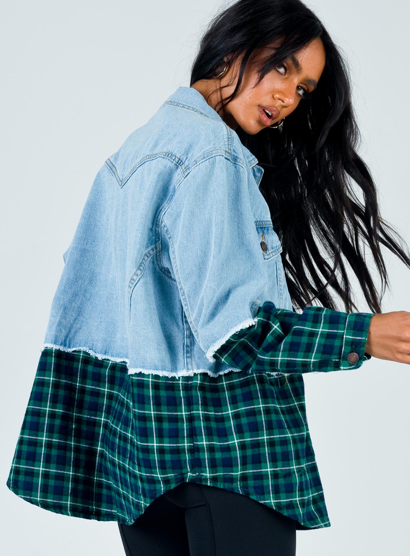 denim jacket with flannel