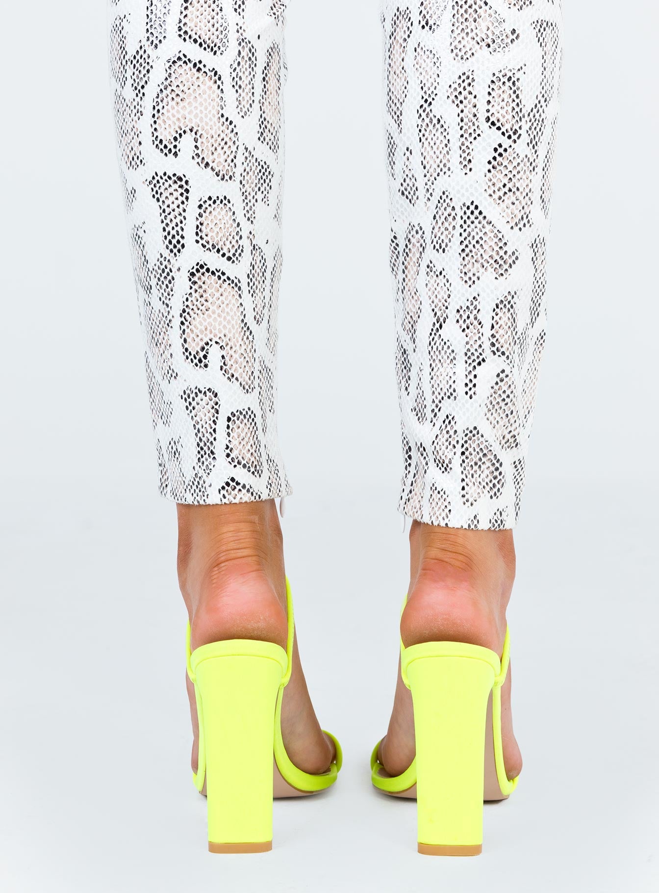 Billini Dante Heels Neon Yellow Lycra 