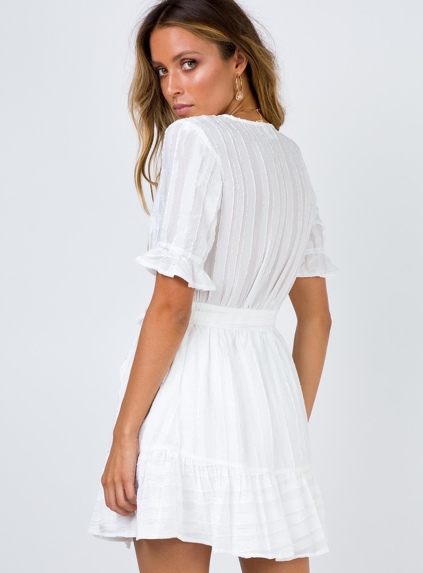 princess polly white wrap dress