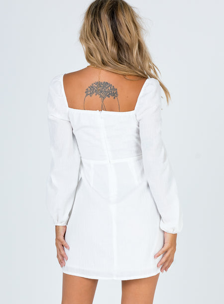 Silva Strapless Mini Dress White