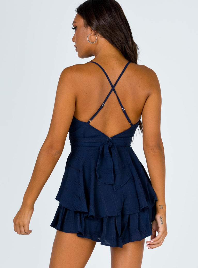 navy blue romper