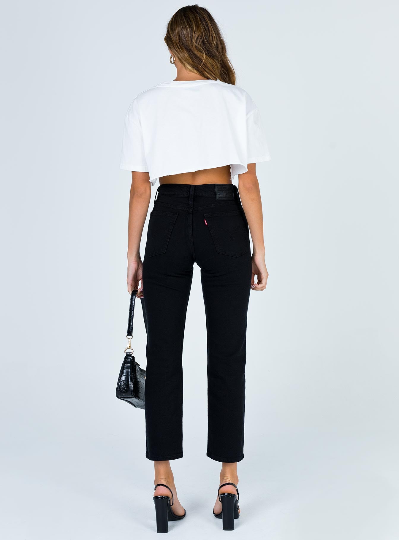Levi's Wedgie Straight Black Heart Jeans