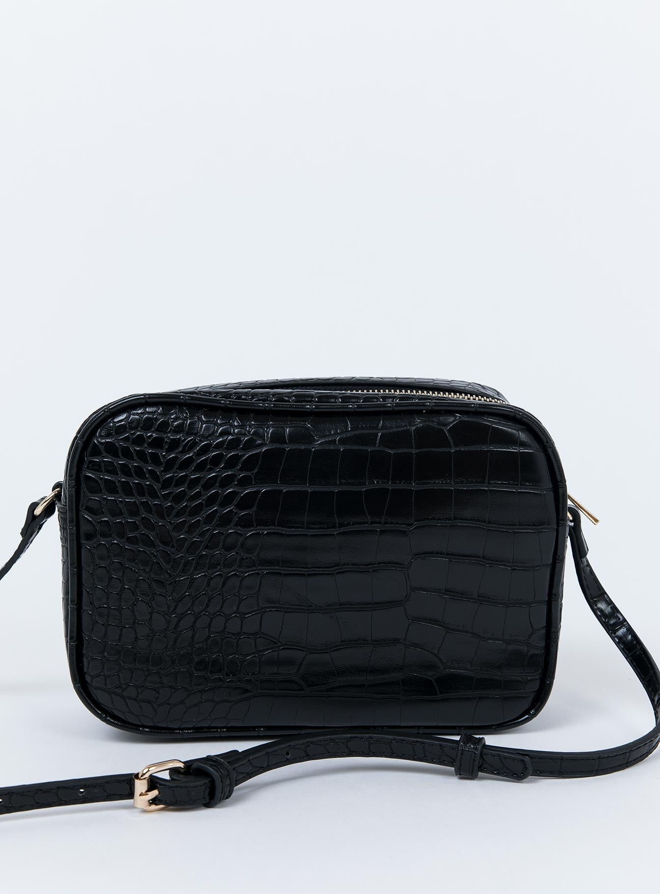 black croc handbag