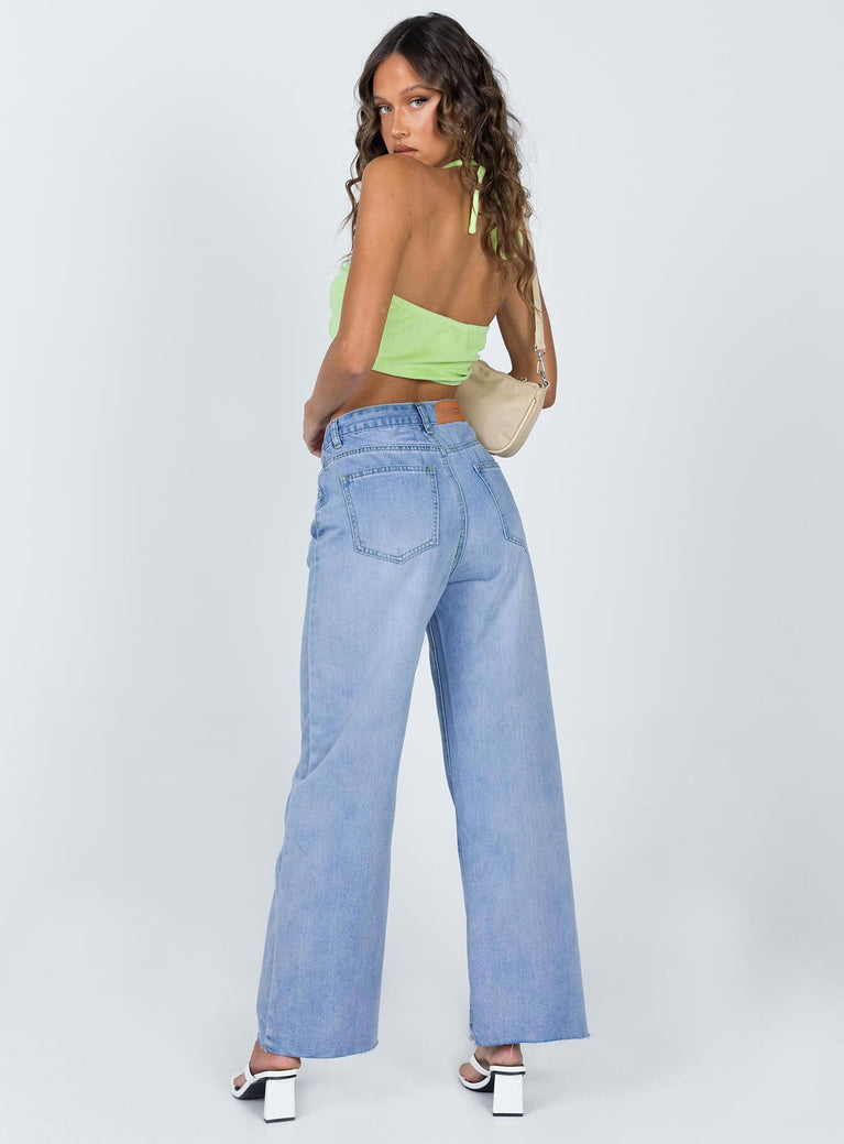 Cece Hammer Wide Leg Jeans Vintage Blue Denim