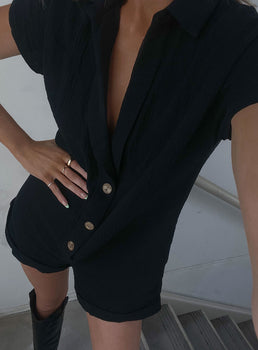 Susie Romper Black Petite