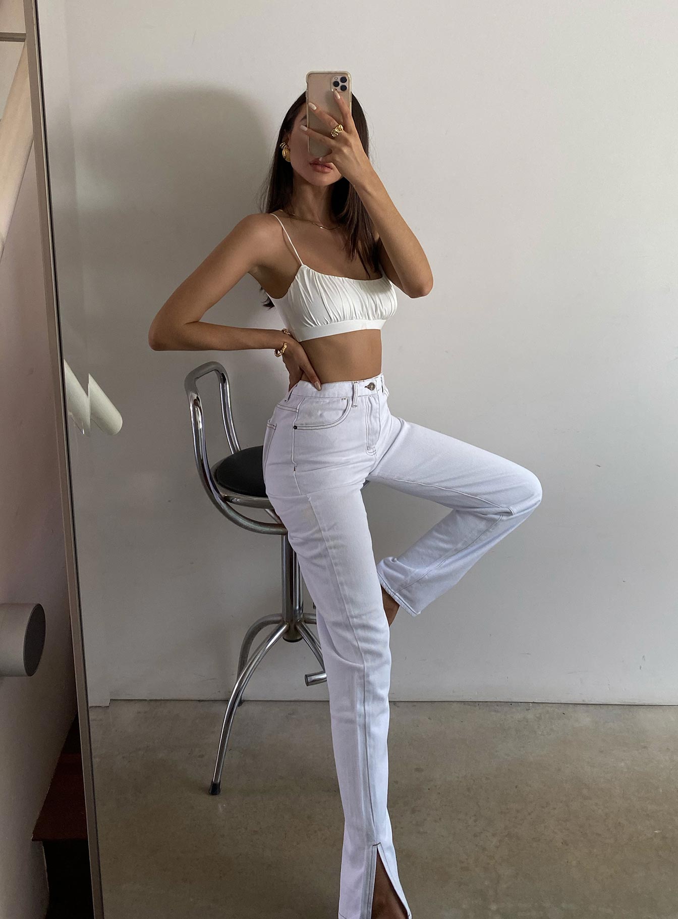 white jeans design