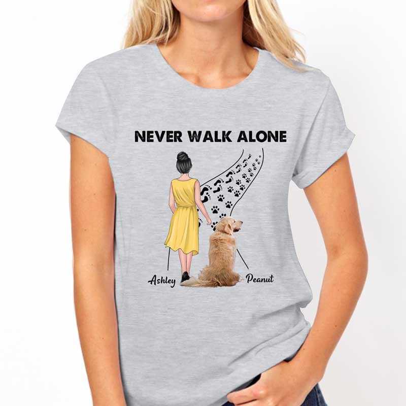 Never Walk Alone Dogs Personalized Shirt Trending Custom