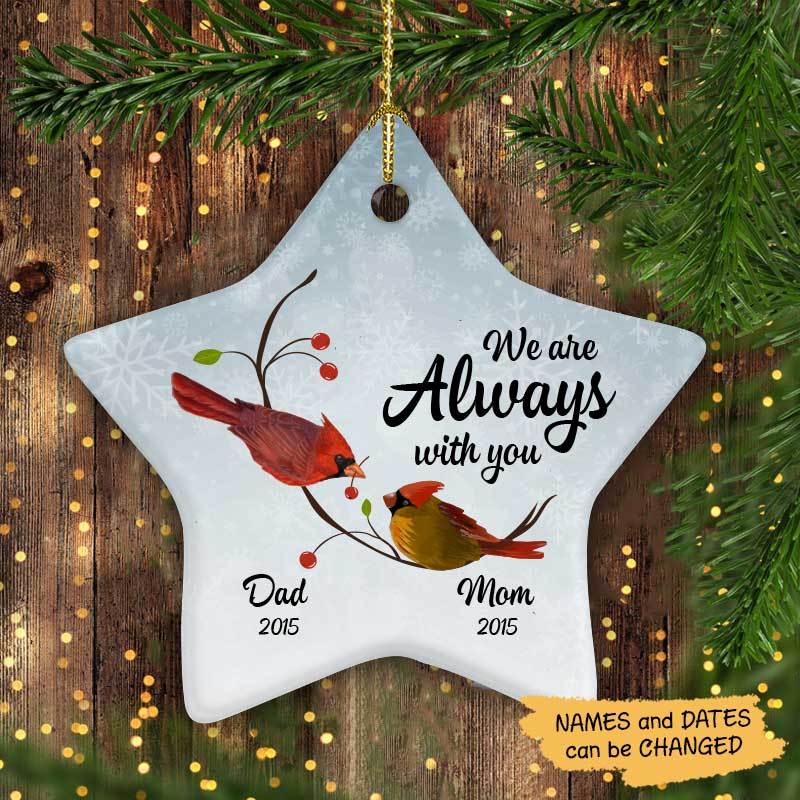 Cardinal Always With You Memorial Personalized Star