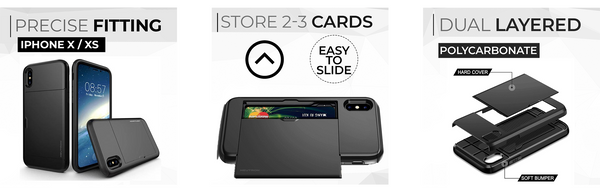 precise fitting, store 2 cards, dual protection