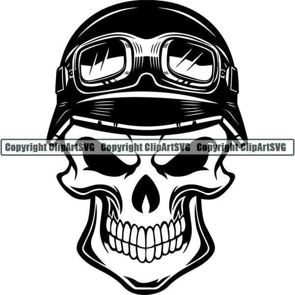 Motorcycle Bike Chopper Skull Helmet ClipArt SVG – ClipArt SVG