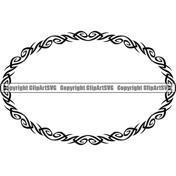 Download Viking Celtic Tribal Frame Border Design Element Oval ...