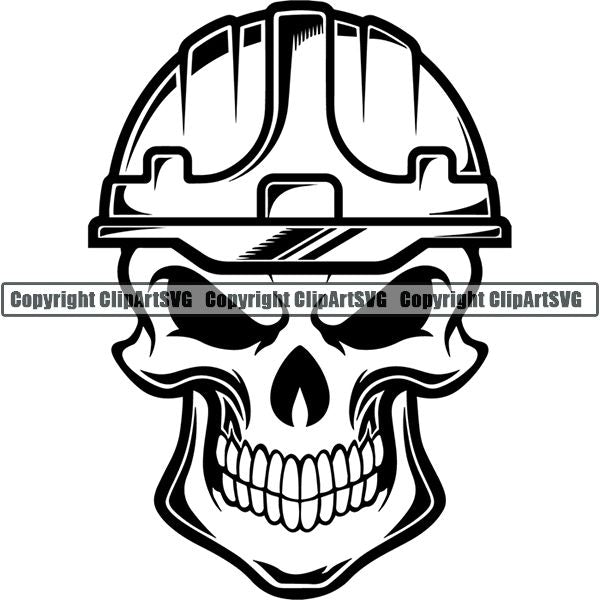 Construction Building Repair Service Skull Helmet ClipArt SVG – ClipArt SVG