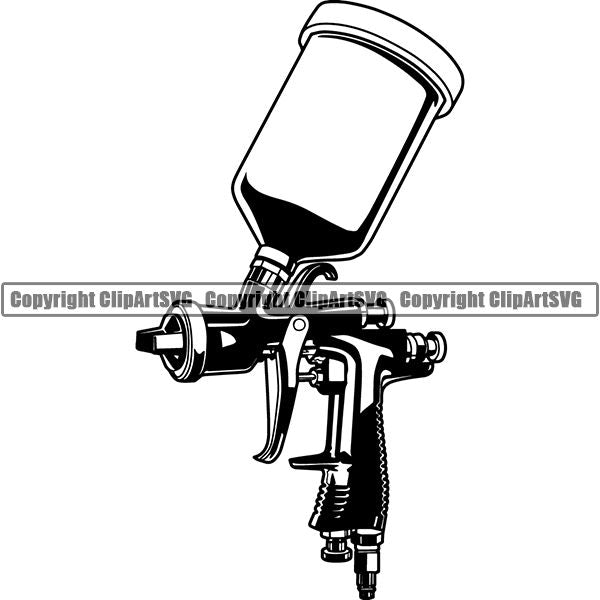 Painting Service Painter Paint Spray Paint Gun ClipArt SVG – ClipArt SVG