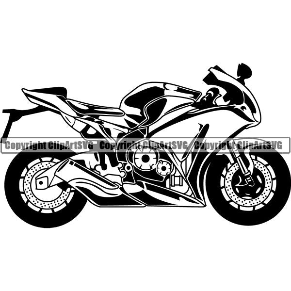 Motorcycle Superbike ClipArt SVG