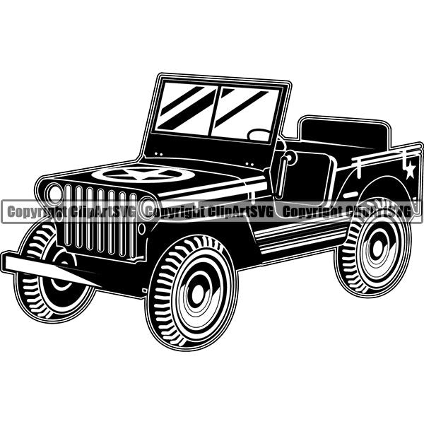 Download Military Weapon Vehicle Jeep ClipArt SVG - ClipArt SVG